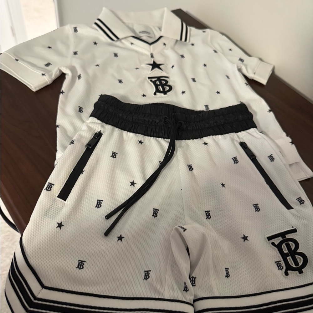 Burberry White Polo Shirt Classic Design